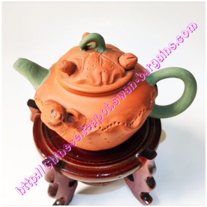 Small Frog Tadpoles on Lotus Leaf Yixing Teapot Singapore