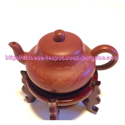 Pear Shape Lotus Engraving Yixing Zisha Teapot Singapore