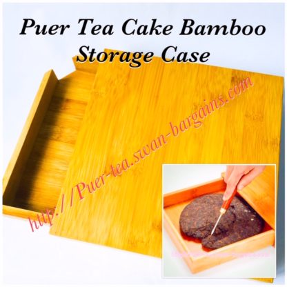 Puer Tea Cake Sliding Bamboo Storage Case Singapore