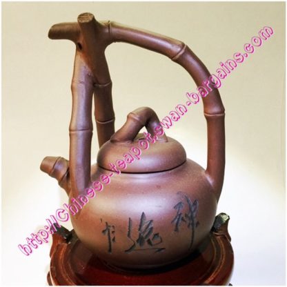 Tri-Bamboo Stalks Handle Yixing Zisha Teapot Singapore